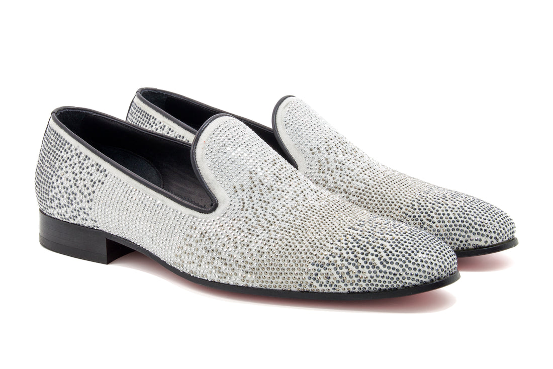 The Mandana Diamond Loafers - White - URBBANA Handmade Footwear