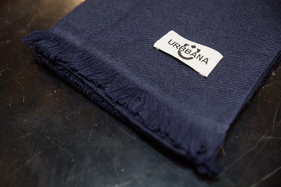 Cashmere Scarf - Navy