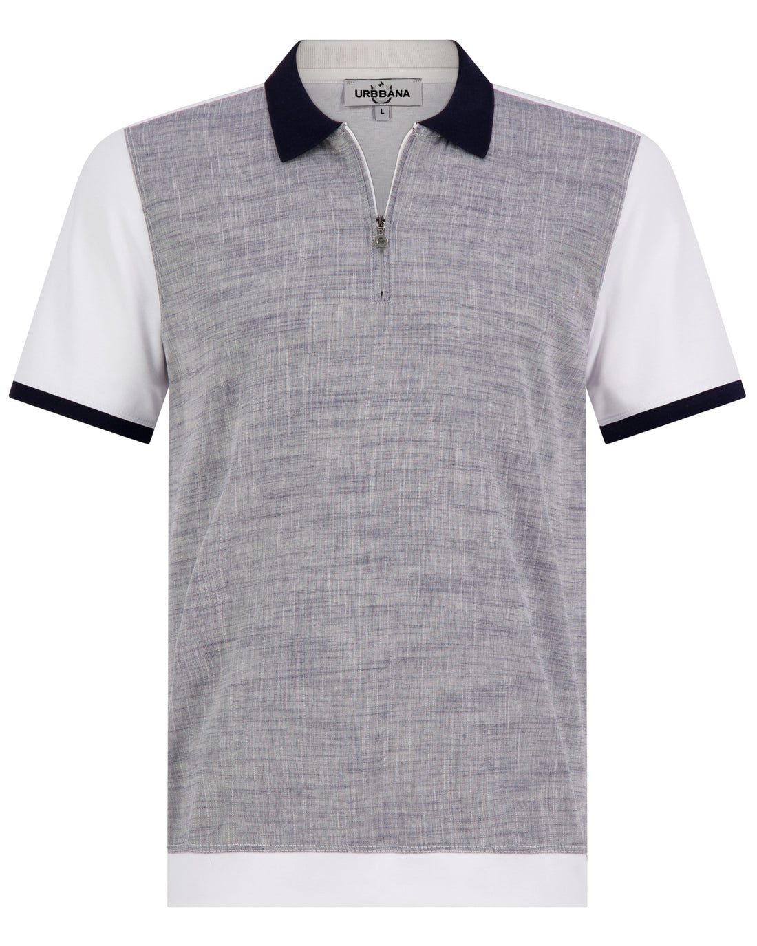Athens cotton/linen - White & Grey - Smart Casual Style