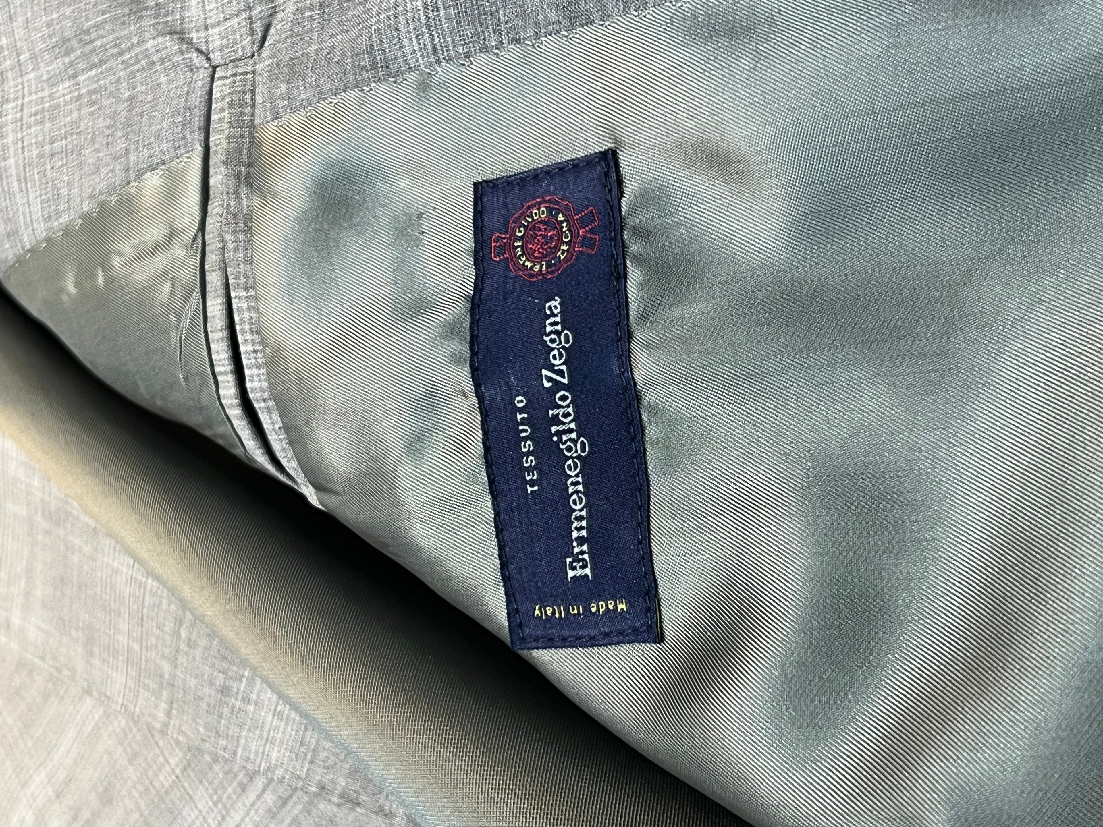 Argento Zegna Cloth Suit - Check Silver - Made In Italy - Suit by Urbbana