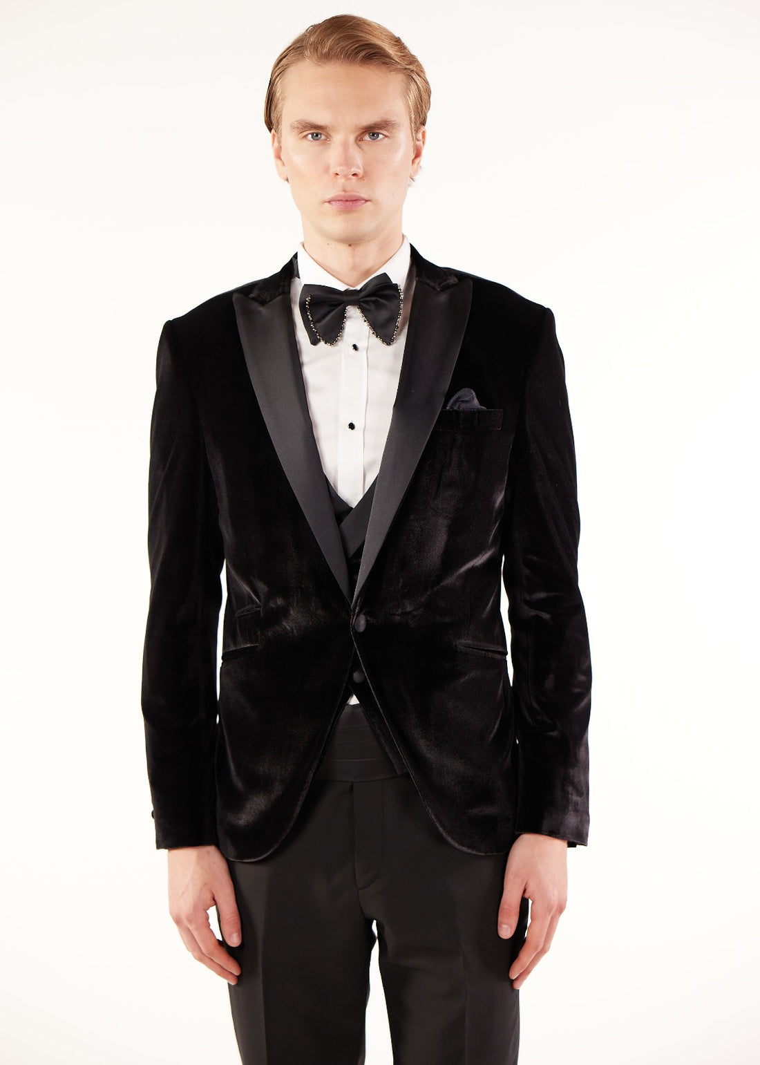 The Grammy Luxe Velvet 3pc Suit - Black
