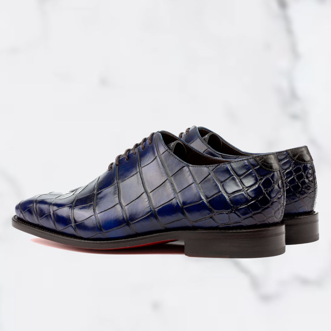 Alligator - Whole Cut - Navy - Crafted Footwear