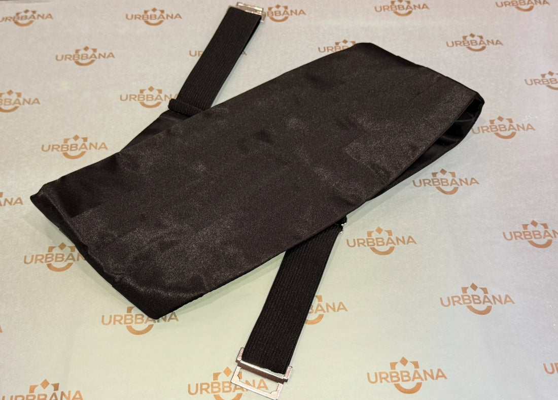 Cummerbund - Satin - Black - by Urbbana