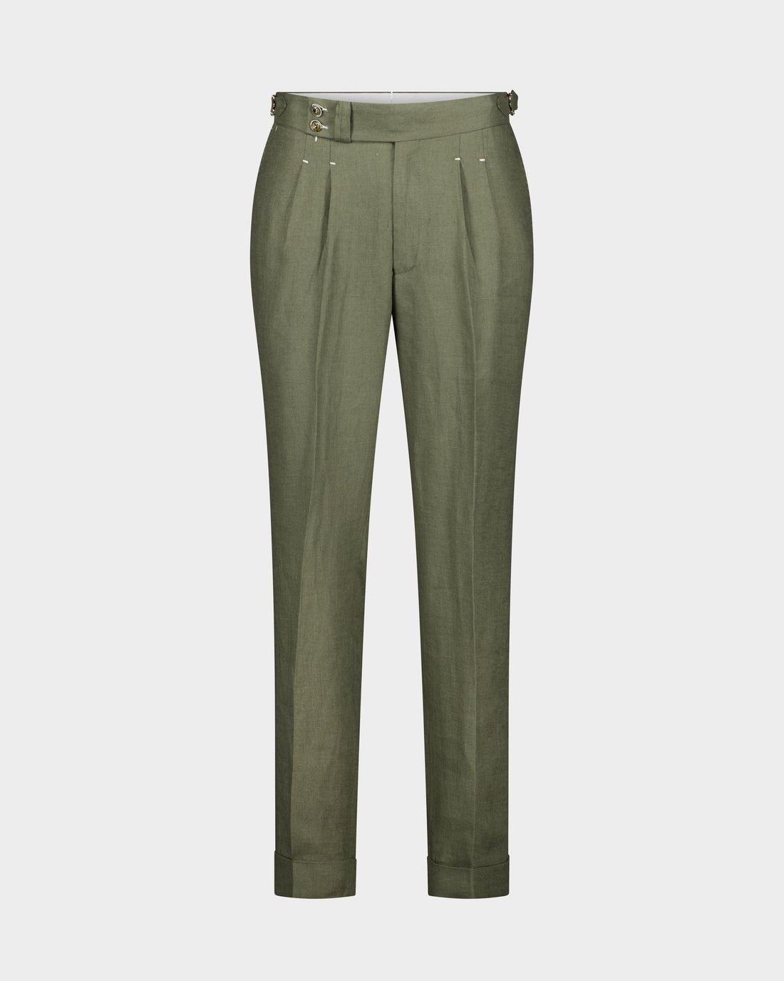 Santorini Pleated Trouser - Forest Green