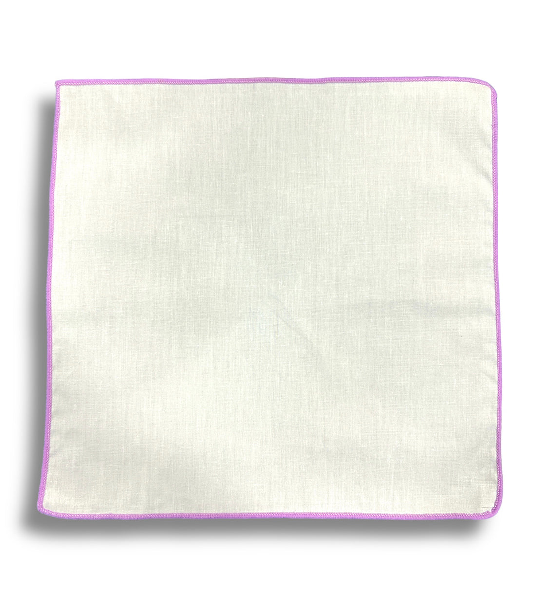 Pocket Square - White & Pink Trim - by Urbbana