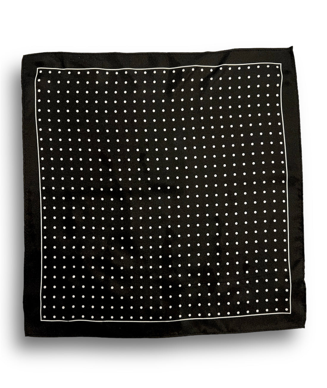 Pocket Square - Black & White Dot - by Urbbana