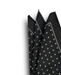 Pocket Square - Black & White Dot - URBBANA Pocket Square Collection