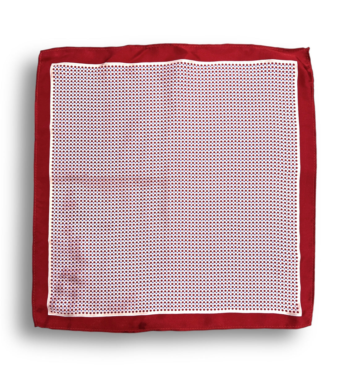 Pocket Square - Light Pink & Red Dot - by Urbbana