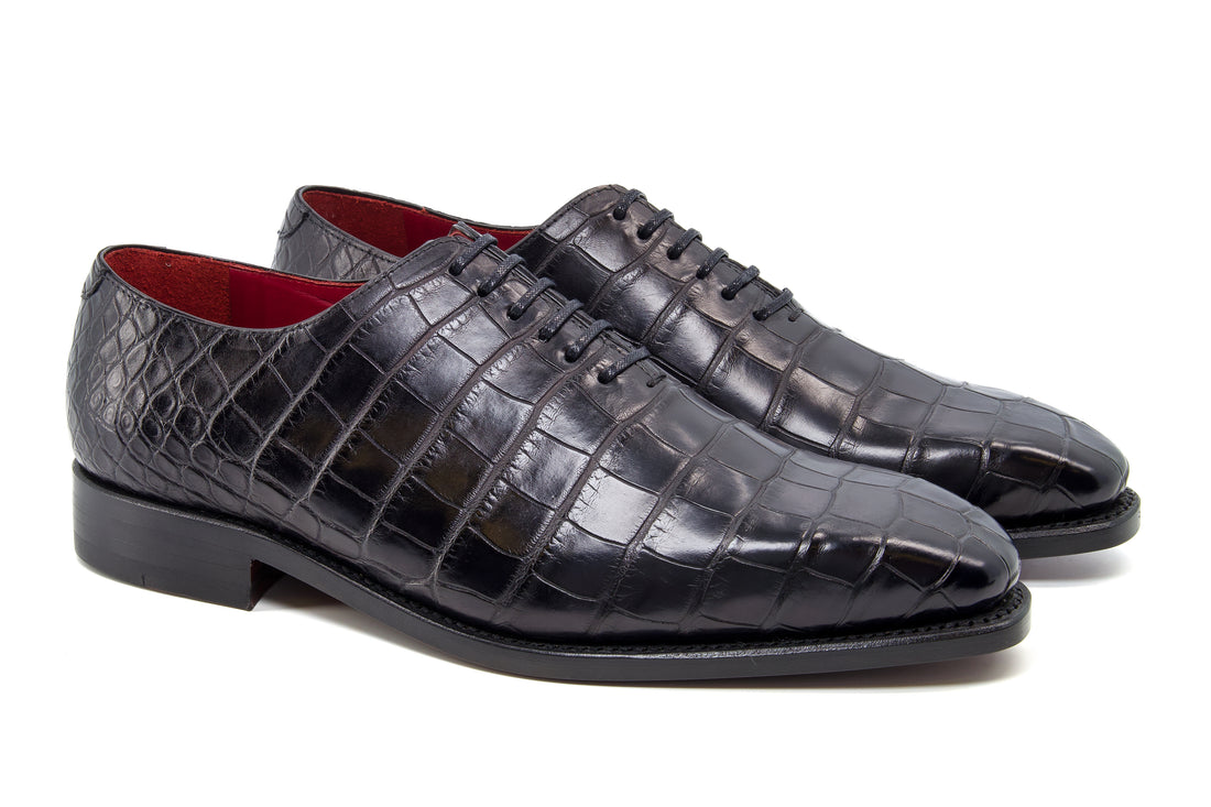 Alligator - Wholecut Derby - Shoes by Urbbana - Premium Quality