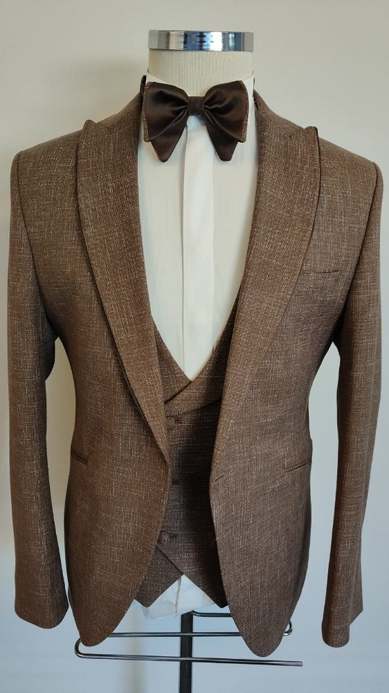 The Alkonost Brown Ceremonial 3pc Suit- Brown