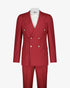 Bogart Double Breasted Suit - Red / White Strip - by Urbbana