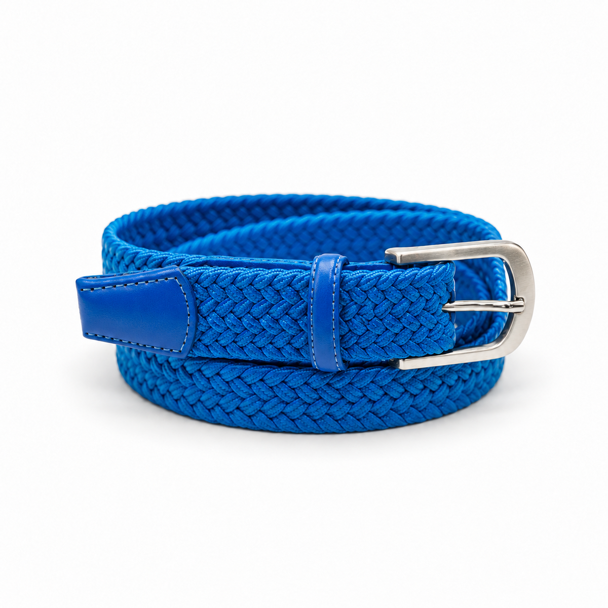 The Uno Casual Belt - Electric Blue — studio product view