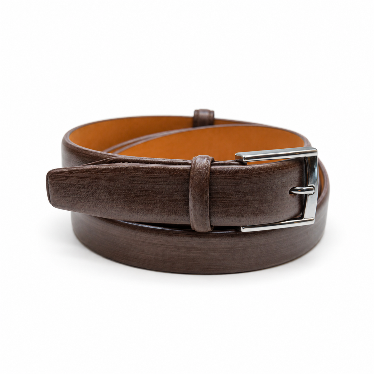 The Patina Belt - Chocolate Brown — studio product view