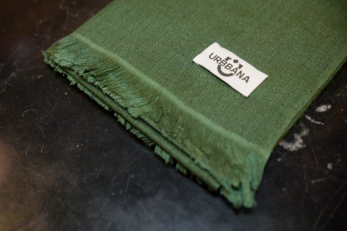 Cashmere/Silk Blend Scarf - Green - Scarf by Urbbana