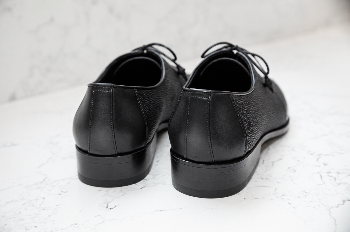 URBBANA Stingray Shoes Black, rear view.