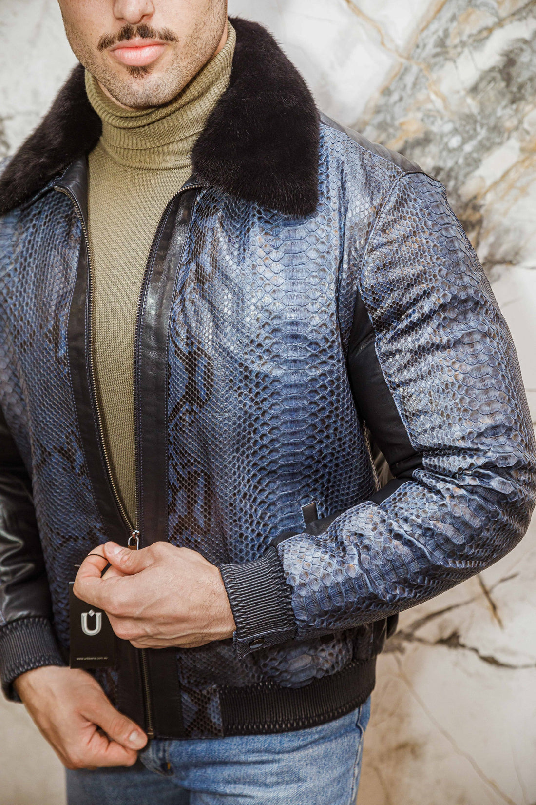 Khaki Turtleneck Sweater - Luxe Comfort Sweater by Urbbana