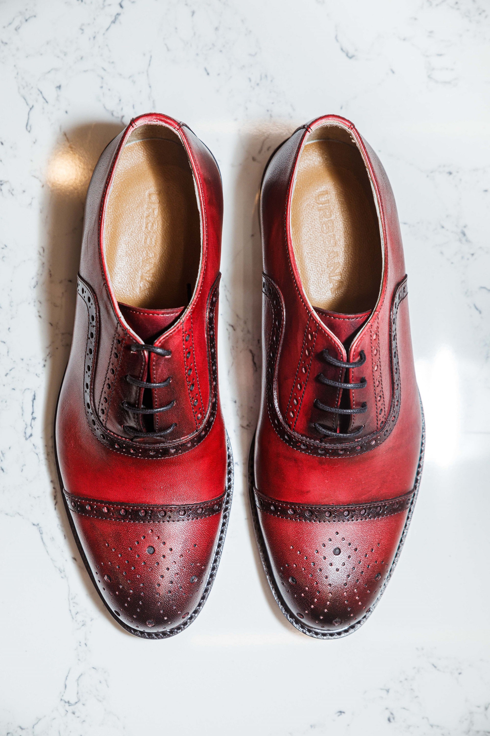 Burgundy Brogues - Brogues by Urbbana