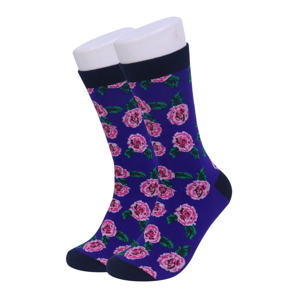 Dress socks - Rose and Purple - URBBANA Cotton Socks