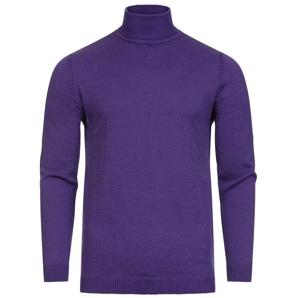 Mens purple turtleneck clearance sweater