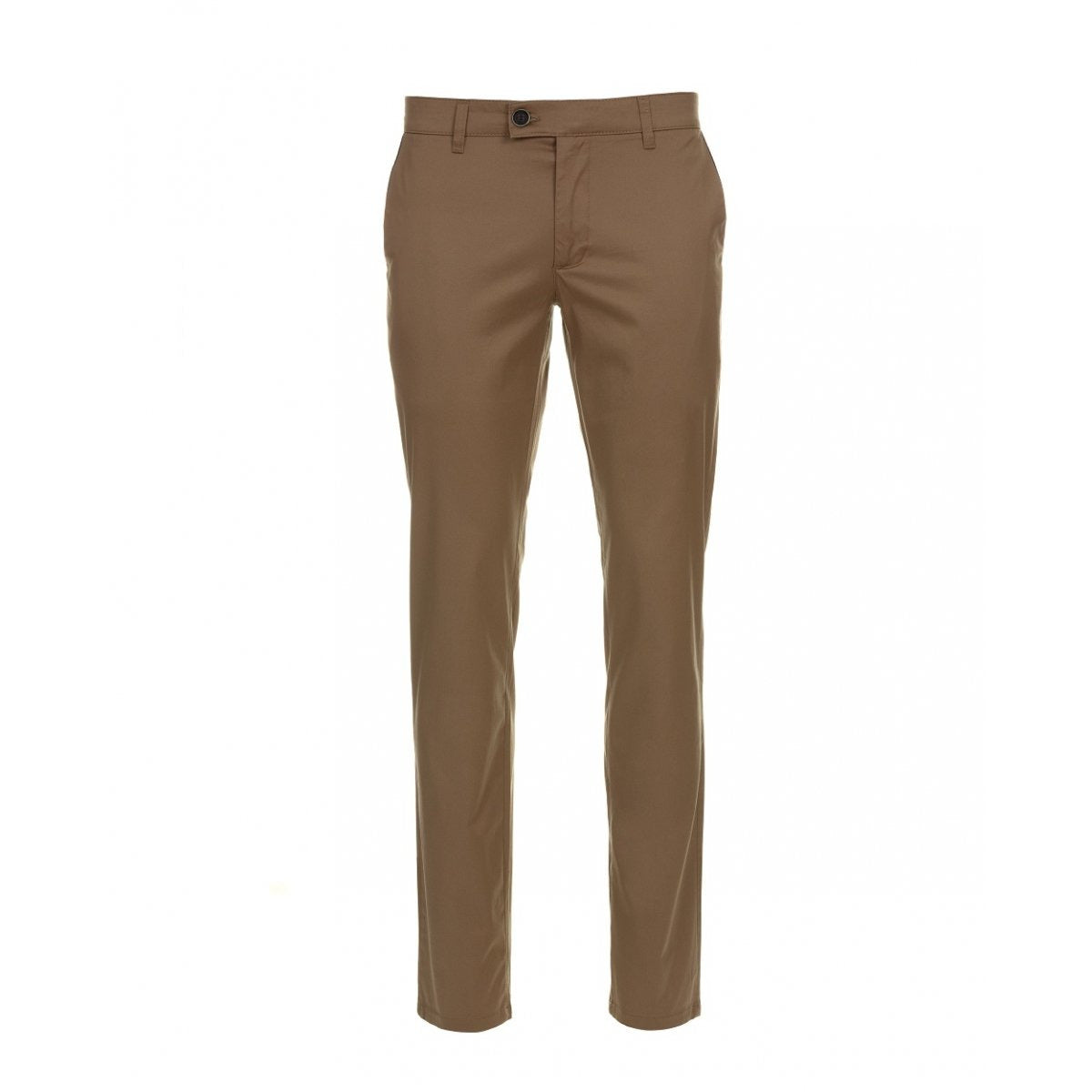 Brown Cotton Stretch Chinos - Tailored Trousers
