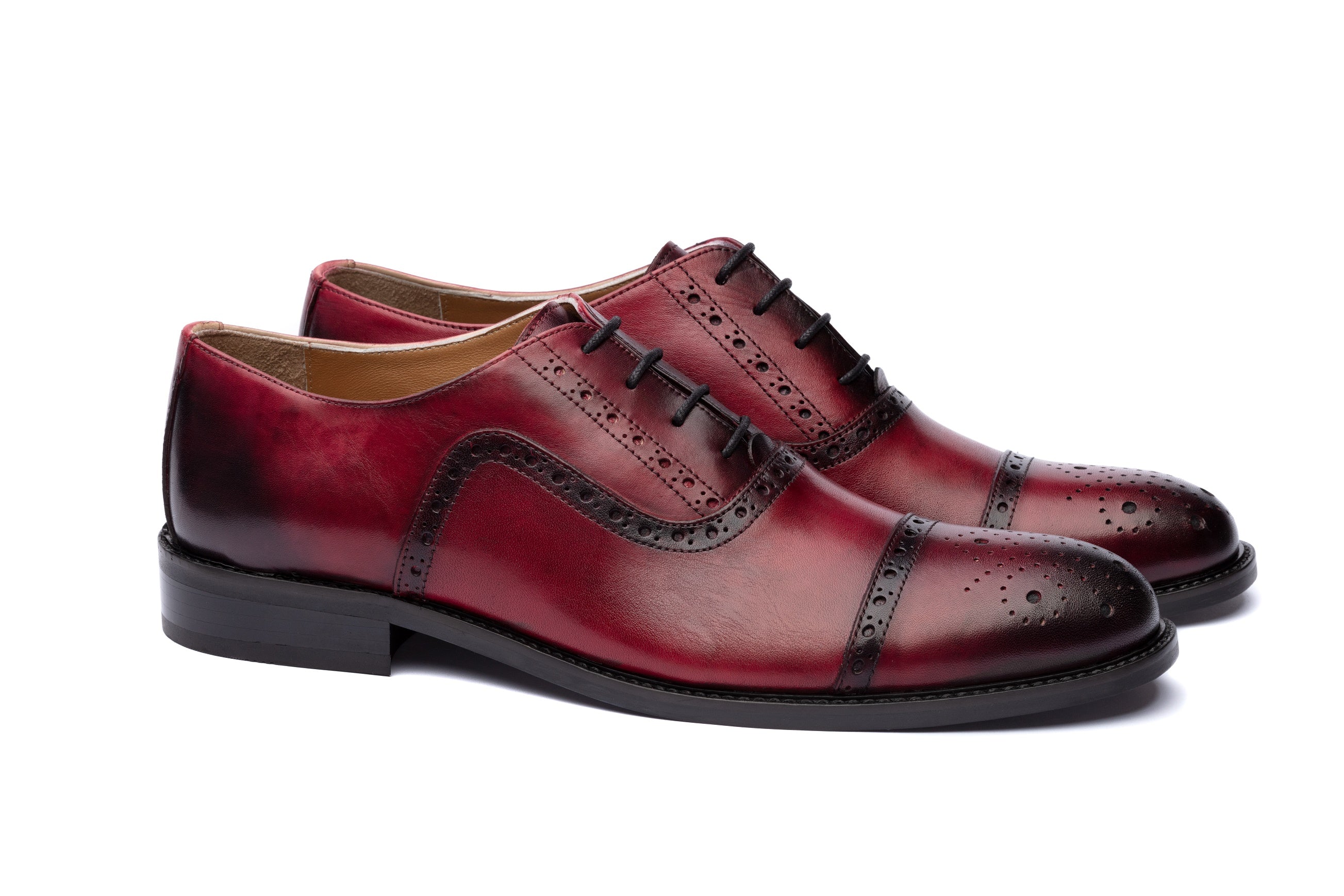 Burgundy Brogues - Brogues by Urbbana