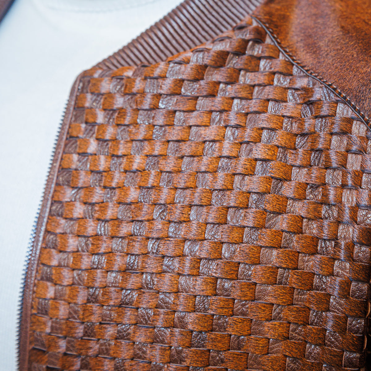 Horsehair Leather Jacket - Cognac Brown - Leather Jacket by Urbbana