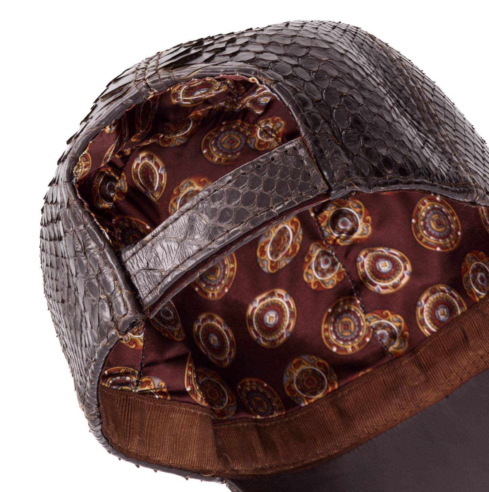 Nuno Python Skin Cap - Brown