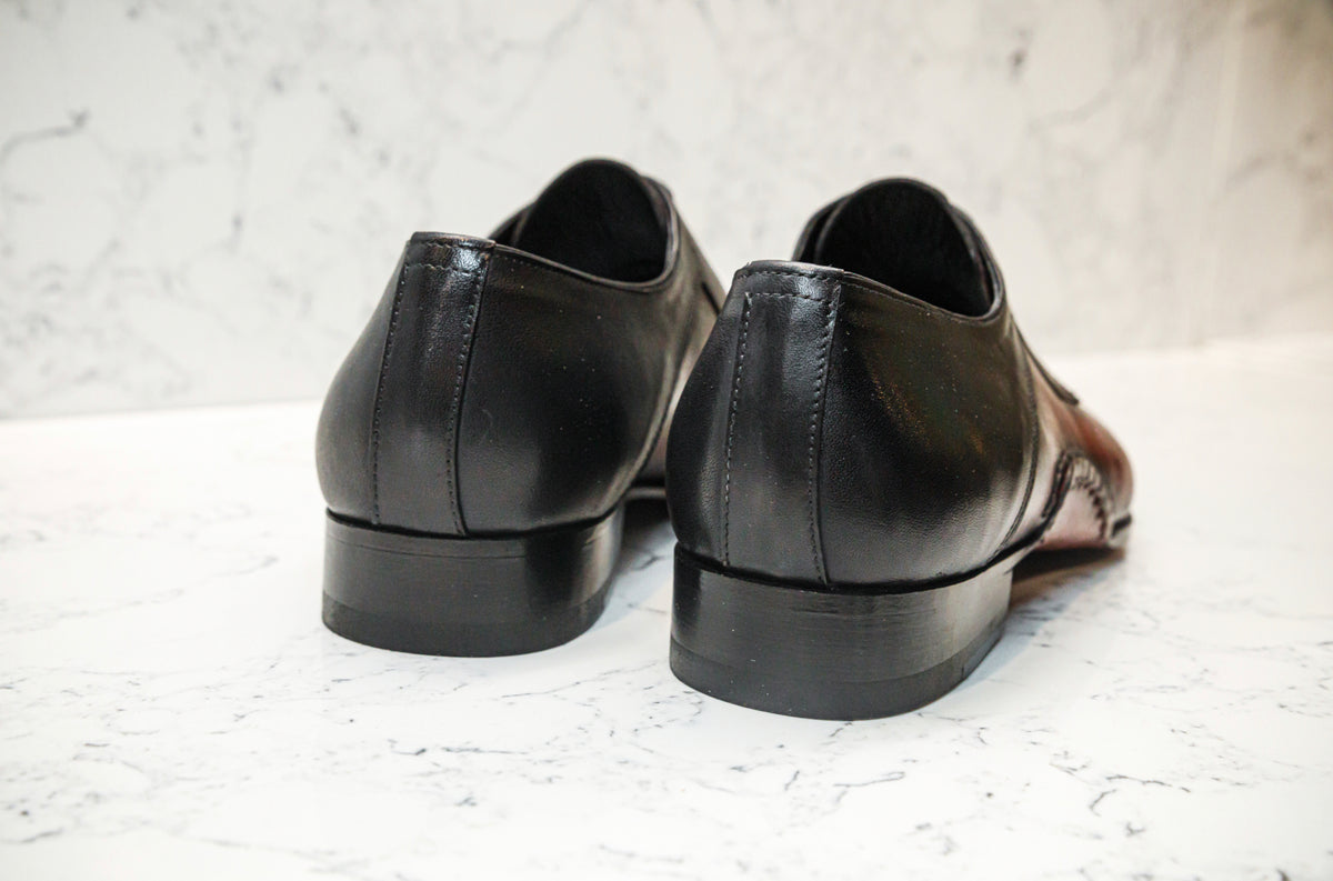 The Opanka Patina Shoes - Red & Black - Brogues by Urbbana