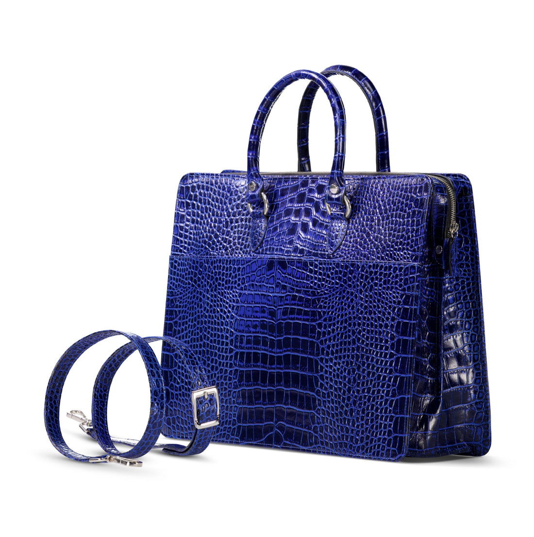 The Luna Briefcase - Royal Blue - URBBANA Bag Collection
