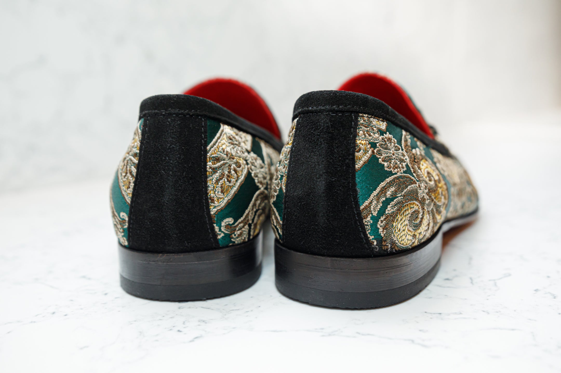 The Baroque Loafers - Green - Loafers by Urbbana