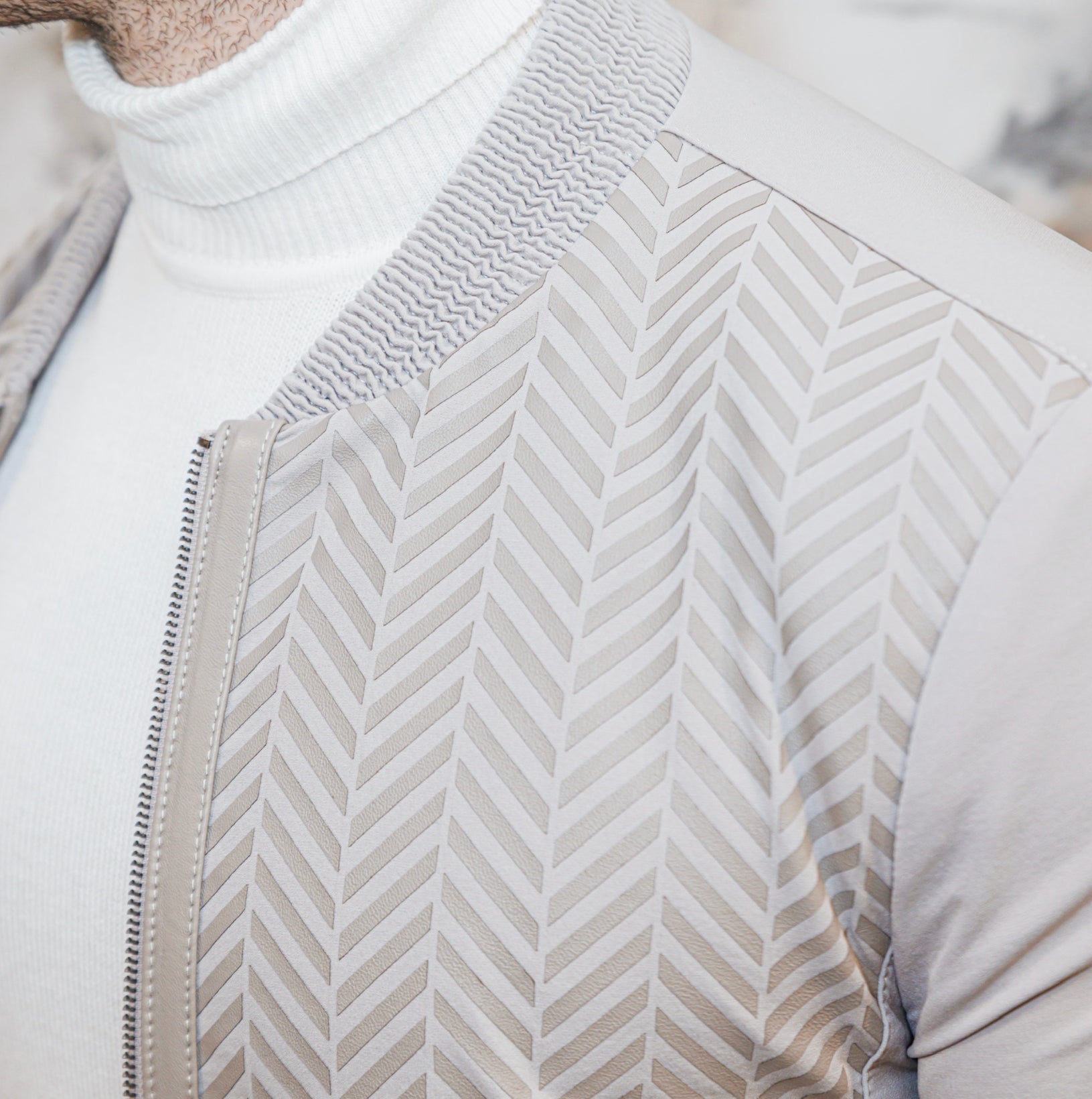 Casual Water Repellent Lambskin Bomber Jacket - Leather Jacket by Urbbana