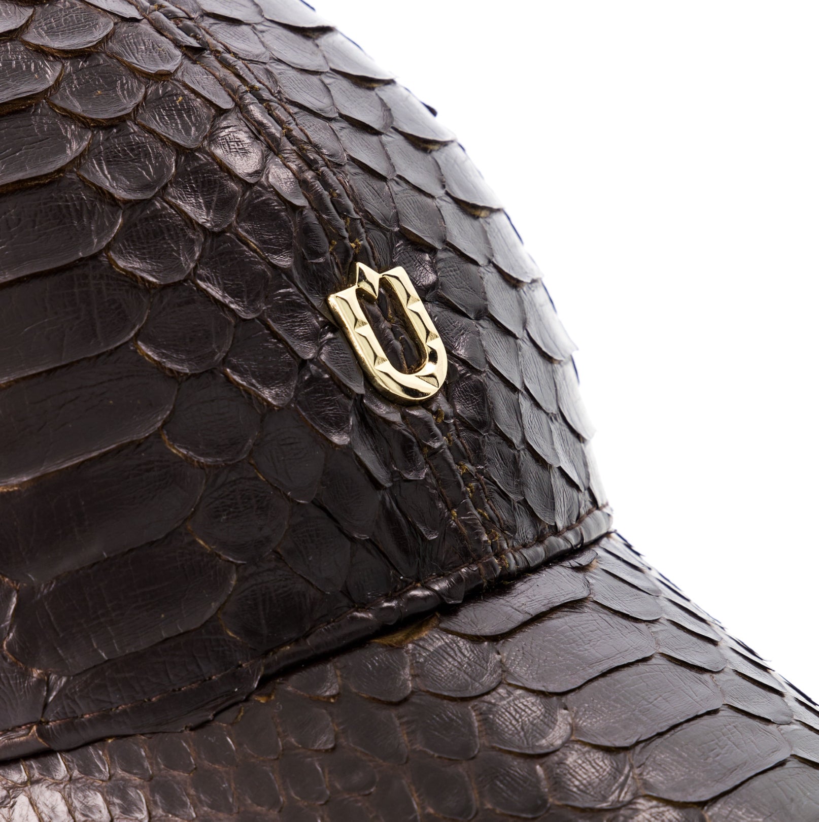 Nuno Python Skin Cap - Brown