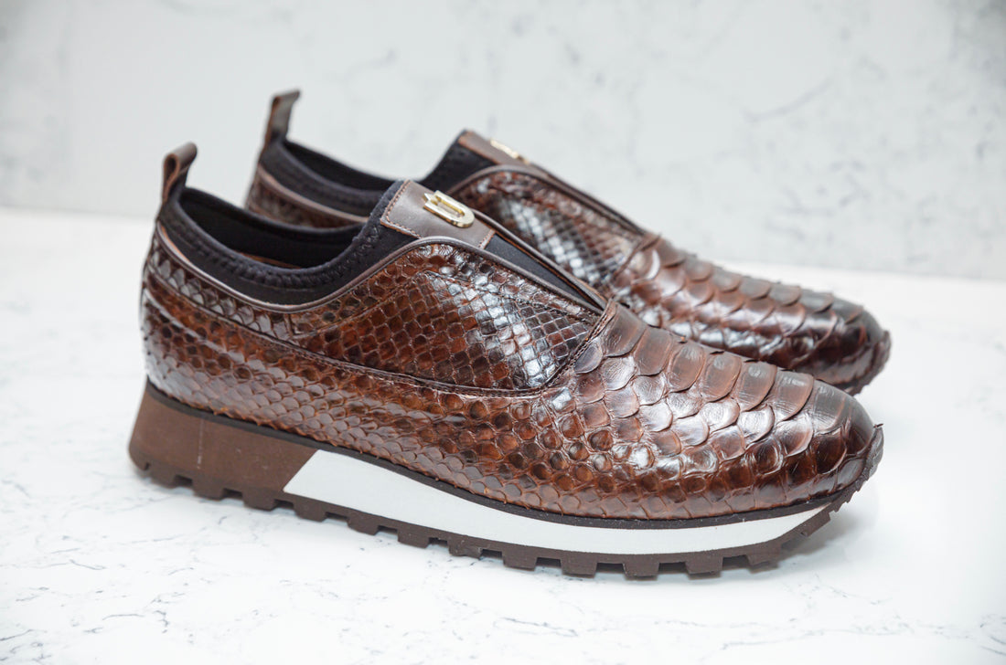 The Eduardo Python Sneakers - URBBANA Handmade Shoes