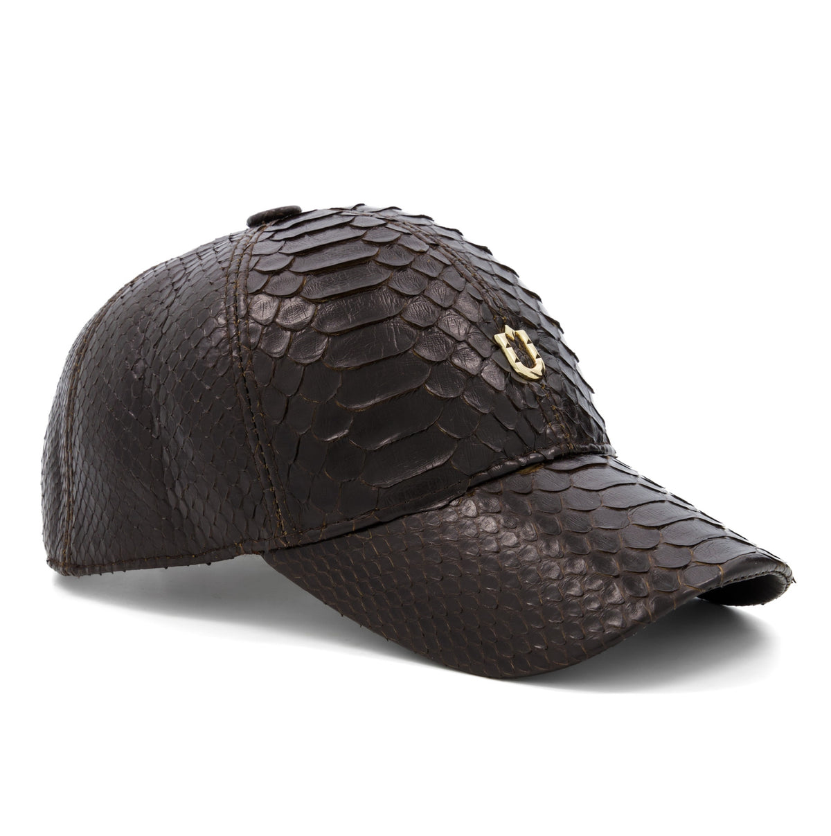 Nuno Python Skin Cap - Brown - URBBANA Luxury Hat Collection