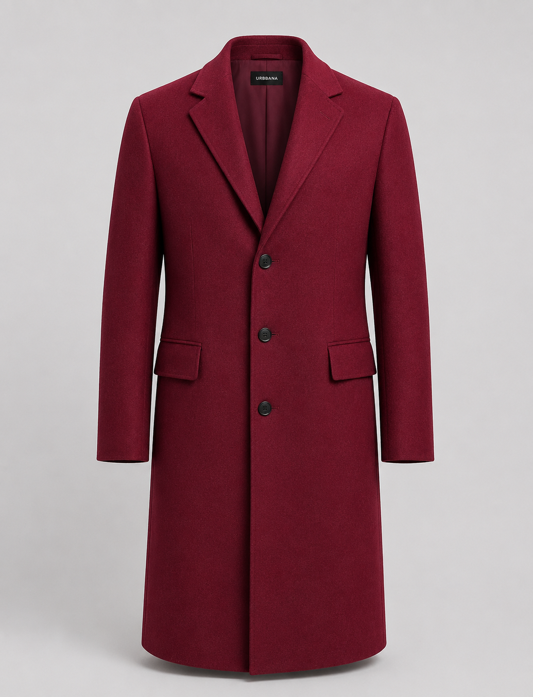 The London Overcoat - Burgundy Red HS