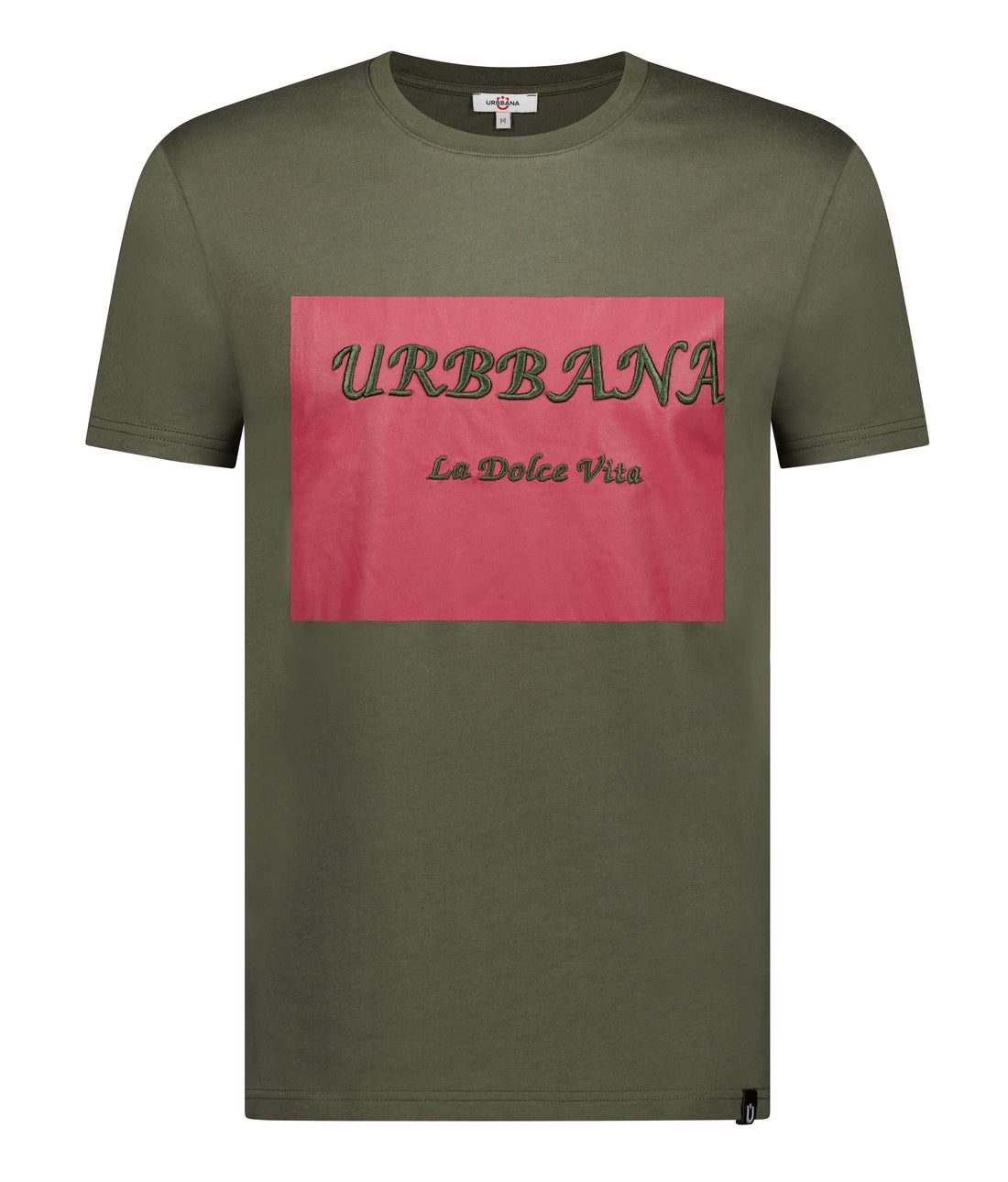 La Dolce Vita Flag T-shirt - Army Green - Handmade T-Shirts 