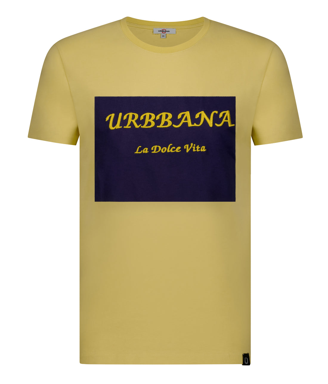 La Dolce Vita Flag T-shirt - Yellow - Handmade T-Shirts 