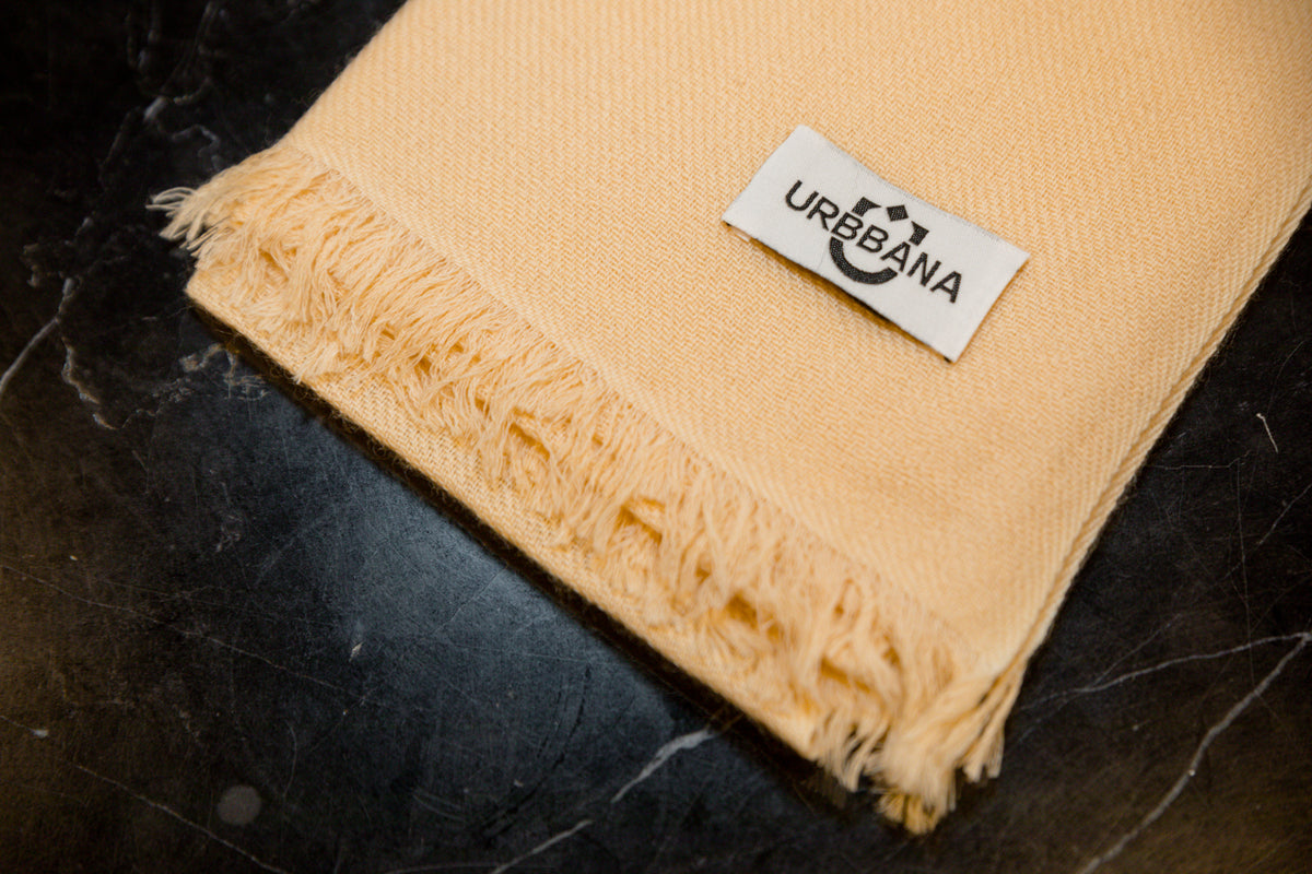 Cashmere Scarf - Beige -Handmade Scarf by Urbbana