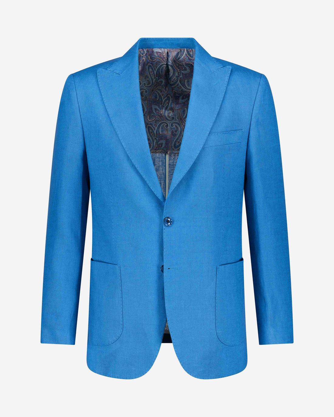 The Etreta Linen Jacket - Sax Blue