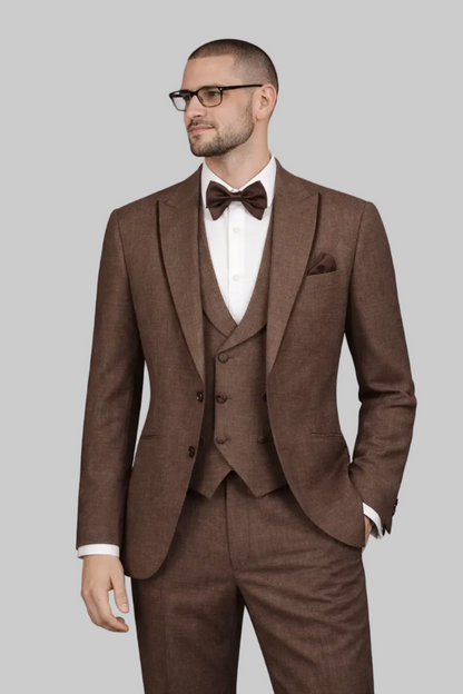 The Alkonost Brown Ceremonial 3pc Suit- Brown