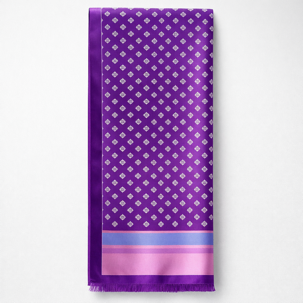 The Florence Silk Scarf - Purple & Pink