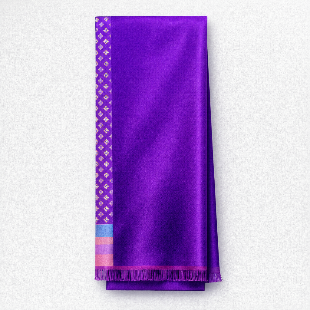 The Florence Silk Scarf - Purple & Pink