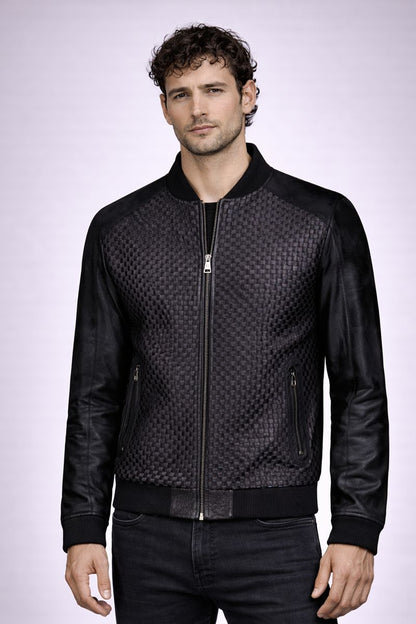 Horsehair Leather Jacket - Black
