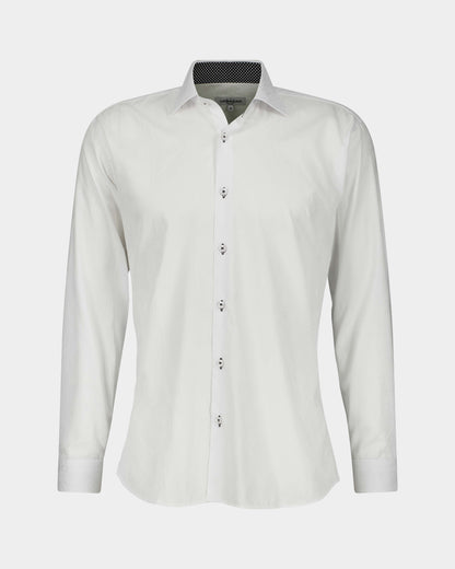 Jacquard Damask Shirt - White