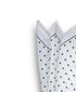 Pocket Square - White & Black Dot - URBBANA Pocket Square Collection