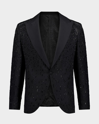 The Roc Noir Ceremonial 3pc Suit - Black beaded