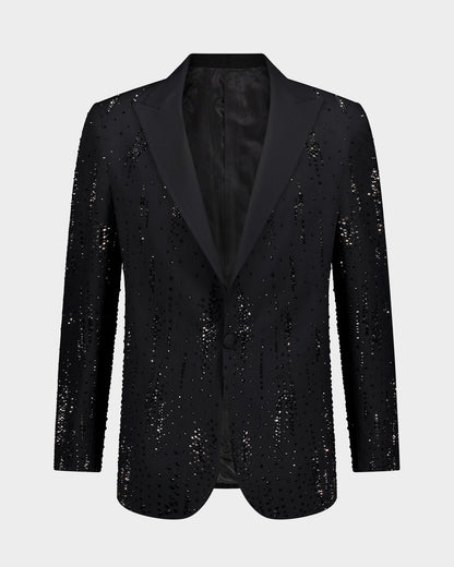 The Roc Meteor Rain Ceremonial 3pc Suit - Black/Silver beaded
