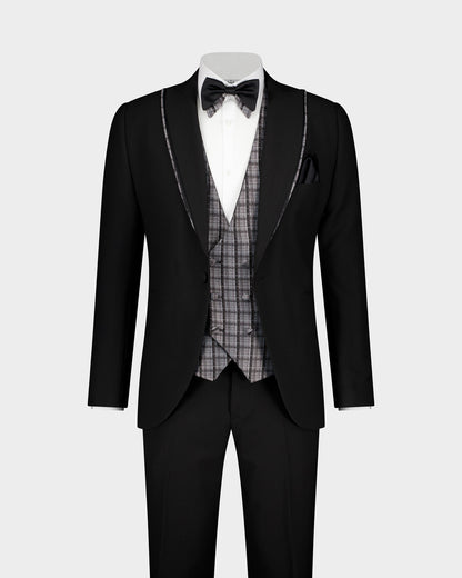 The Sirin Noir Ceremonial 3pc Suit - Black
