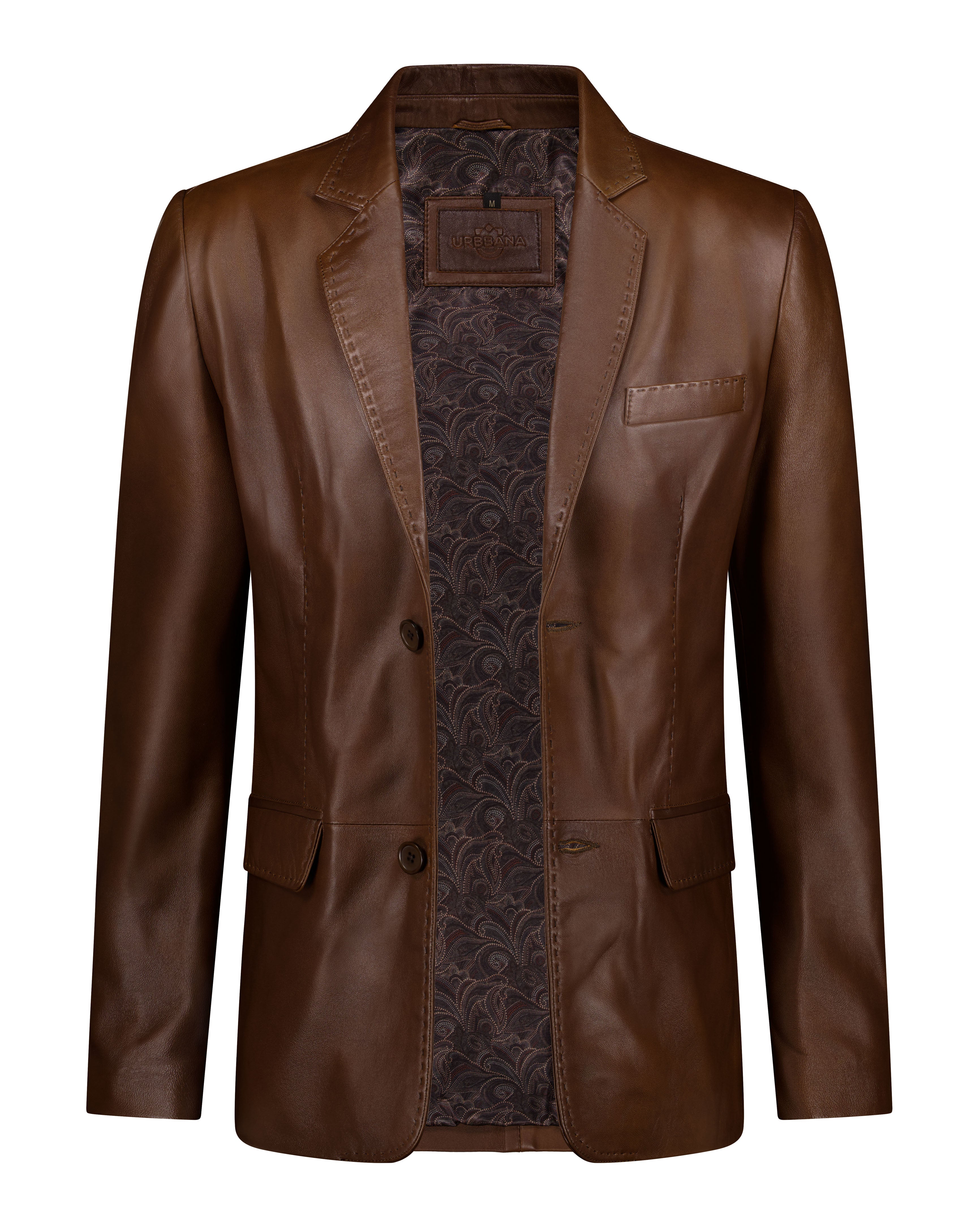 De Niro - Brown Leather Blazer