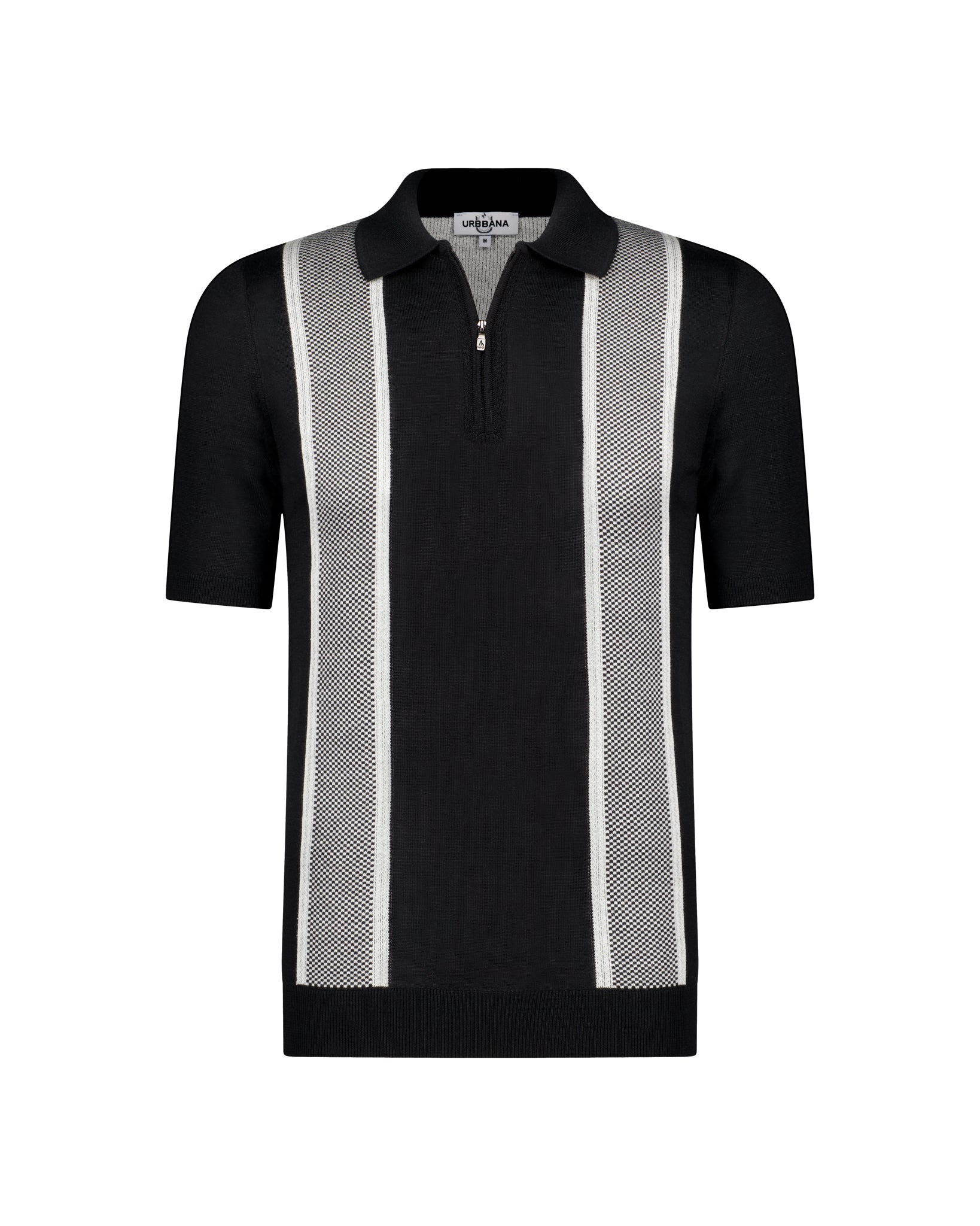 The Armando Knitted Polo Shirt - Black